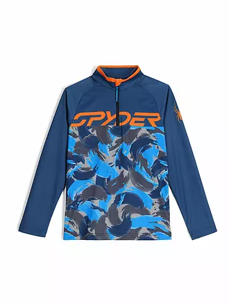 SPYDER | Camiseta interior con cremallera y estampado de camuflaje para niños |